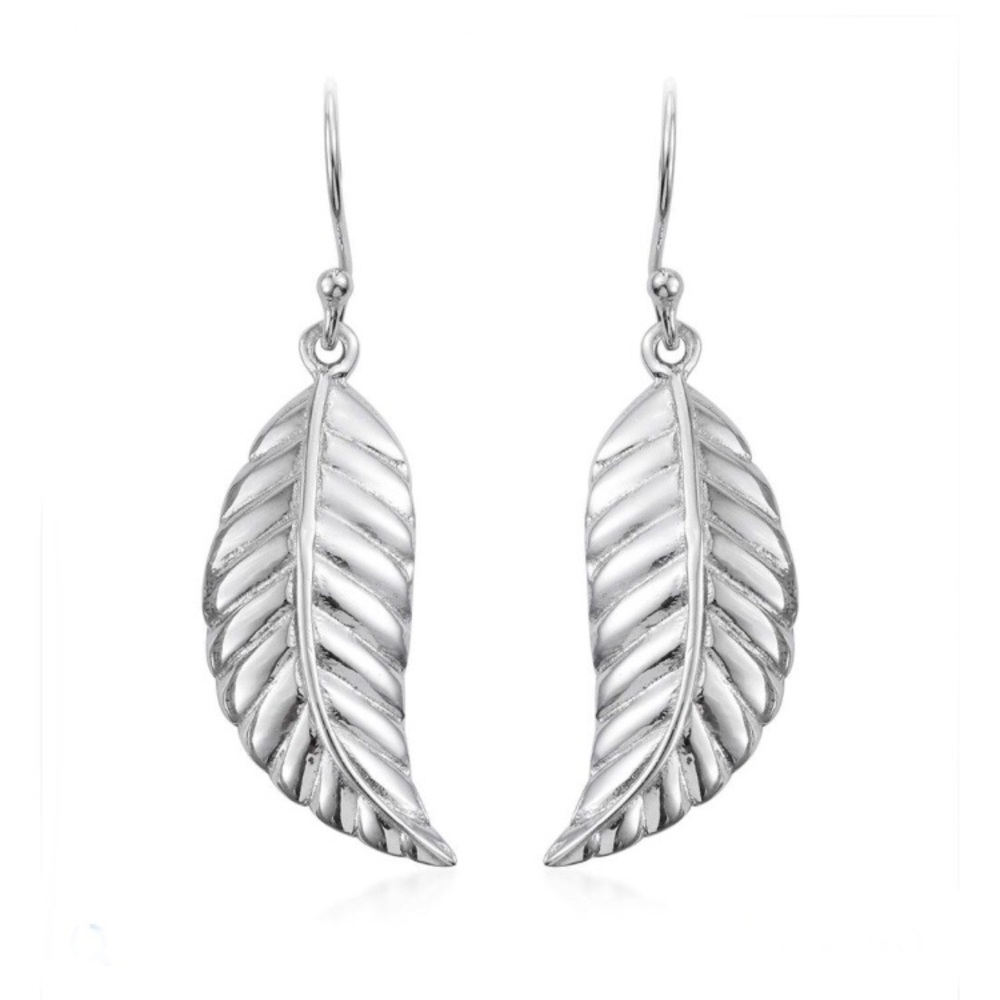 925 Sterling Silver Leaf Earrings